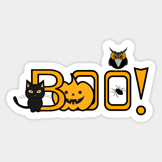 Boo, it's Halloween! Sticker by cocodes